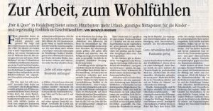 Zur Arbeit, zum Wohlfühlen