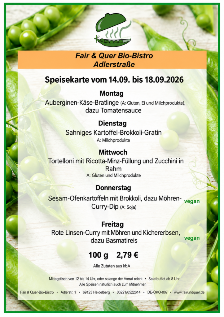 Unser Mittagstisch vom 14.09. bis 18.09.2026